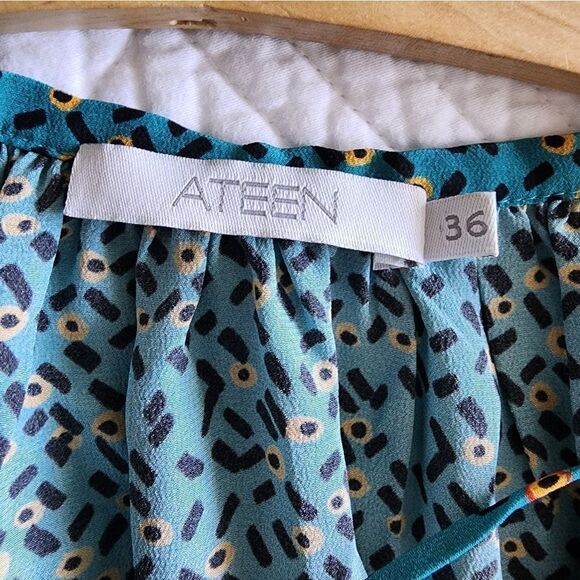 ATEEN SILK asymmetrical boho skirt and blouse made in Brazil - Picture 9 of 16